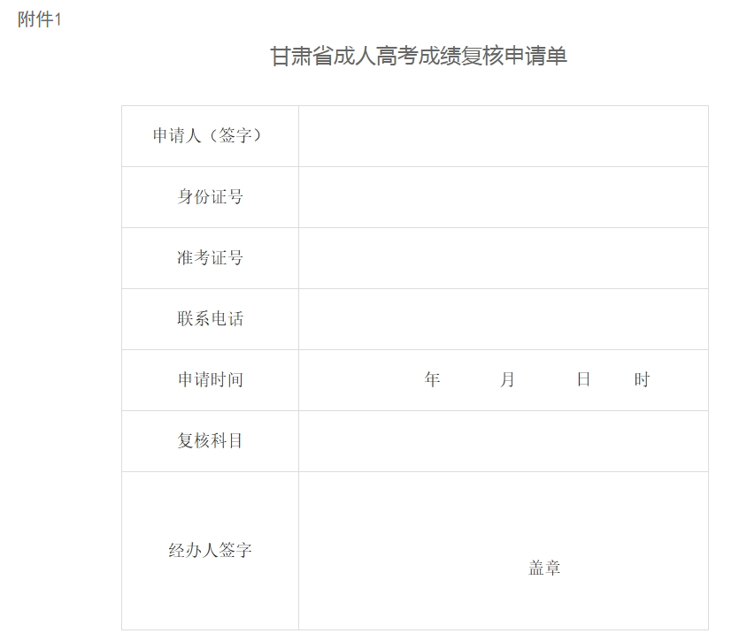 甘肃省2024年成人高考成绩查询公告