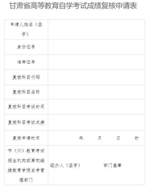 甘肃省2025年4月高等教育自学考试成绩查询公告